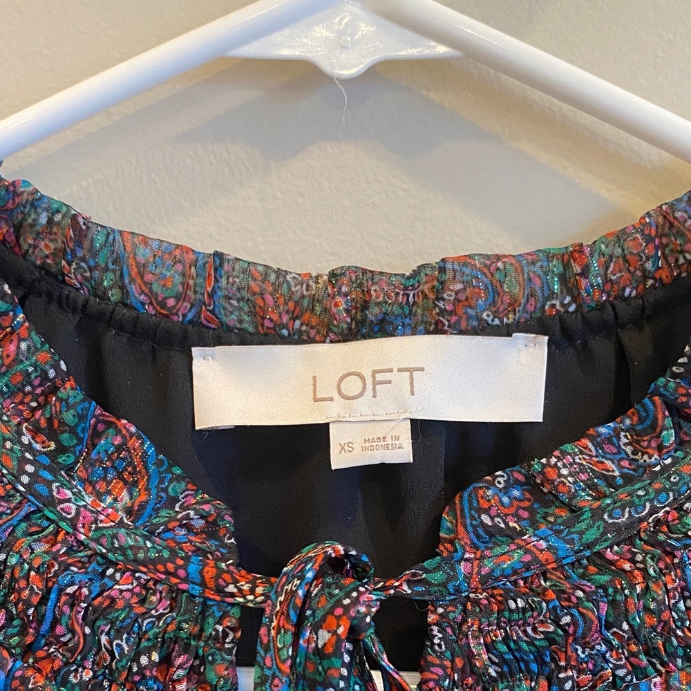 LOFT Multicolor Paisley Blouse - Picture 2 of 6
